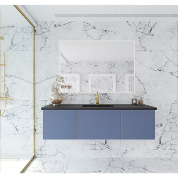 Laviva Vitri 60" Nautical Blue Single Sink Wall Hung Bathroom Vanity Cabinet 313VTR-60CNB