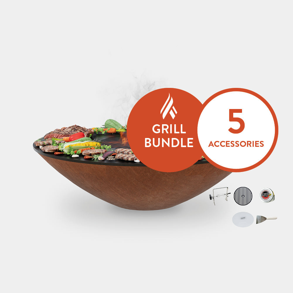 ARTEFLAME Classic 40" Grill And Home Chef Bundle With 5 Grilling Accessories I CLASSIC40MBLACK