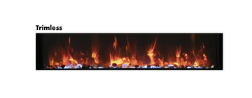 Amantii Panorama BI Slim Smart electric fireplace ,only comes with optional black steel surround-BI-SLIM-OD