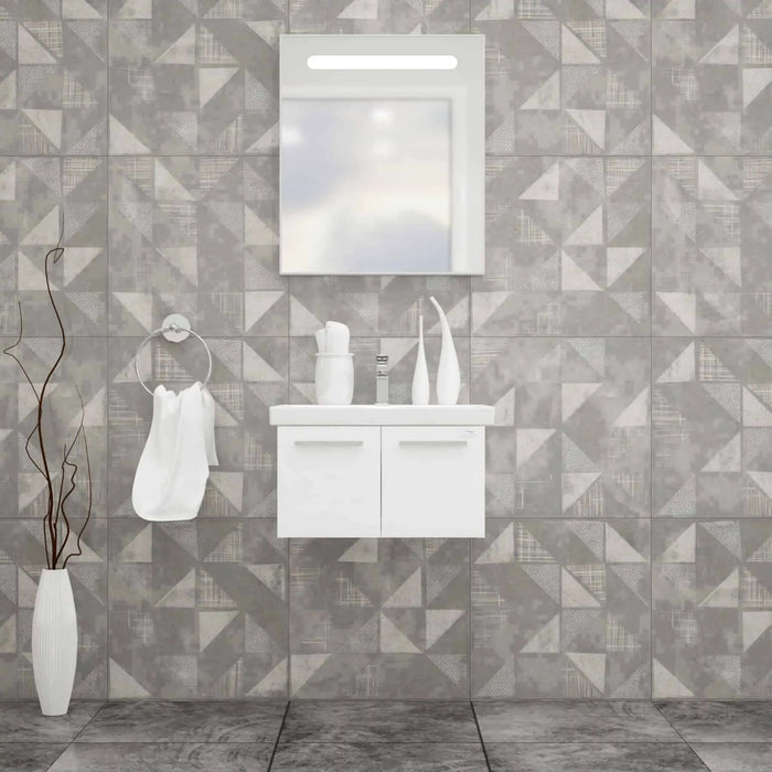 Casa Mare Aspe  Glossy White Ceramic Bathroom Vanity (Aspe60GW-24-MSC-S)