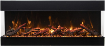 Amantii TruView Bespoke Electric Fireplace-Featuring a Glass Viewing Height of 20″-TRV-BESPOKE
