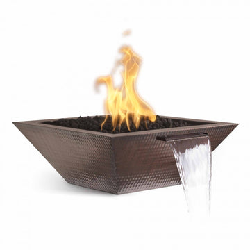 The Outdoor Plus MAYA FIRE & WATER BOWL – HAMMERED PATINA COPPER-OPT-24SCFW