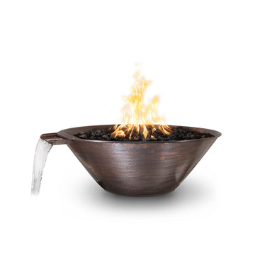 The Outdoor Plus REMI HAMMERED PATINA COPPER – FIRE & WATER BOWL-OPT-31RCFW