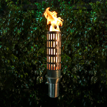 The Outdoor Plus " VENT FIRE TORCH " Stainless Steel-OPT-TT4M