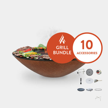 ARTEFLAME Classic 40" Grill And Home Chef Max Bundle With 10 Grilling Accessories I CLASSIC40LBLACK