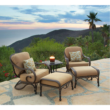 AFD Home Grand Bonaire Weave Outdoor Club Chair Set of 5 10867206