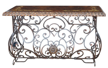 AFD Home Peruvian Forged Iron Console 11235227