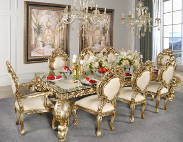 AFD Home Platine Rococo Dining Table Set of 9 (KIT) 12012502