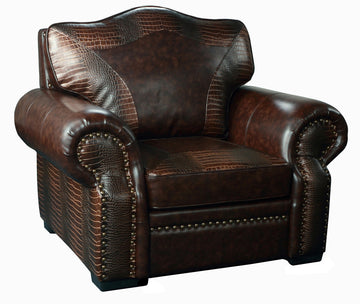 AFD Home Botswana Croc and Micro Leather Chair 12013143