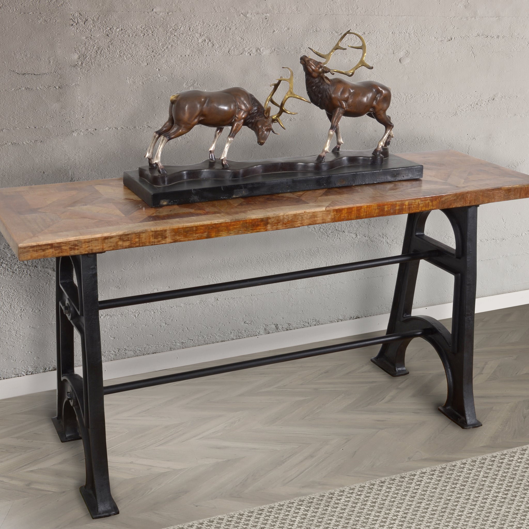 AFD Home Mango Wood Industrial Console Table 12018742