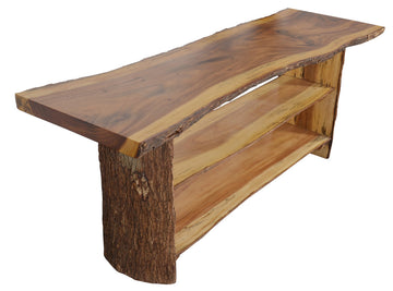 AFD Home Bark TV Console Two Shelves 12020465