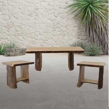 AFD Home Timberline Natural Set of 3 Coffee and Side Tables 12021165