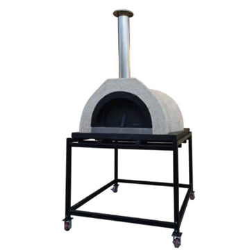 WPPO DIY Tuscany Wood Fired Oven Kit, Includes Stainless Steel Flue & Black Door (55Dx52Wx31H)-WDIY-AD100