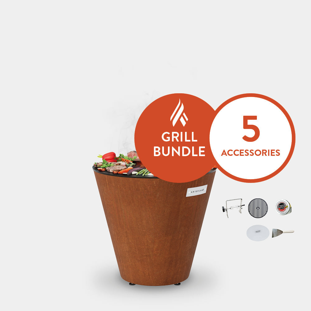 ARTEFLAME One 20" Grill And Home Chef Bundle With 5 Grilling Accessories I ONE20-M