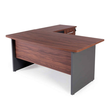 Casa Mare ARTEK 63″ Modern Home & Office Furniture Desk Walnut & Anthracite ARTEK-63WA-S