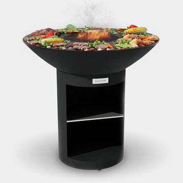 ARTEFLAME Classic 40" Black Label - Tall Round Base With Storage I AFCLHRBSTBLK