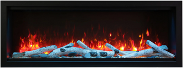 Amantii Symmetry XT Smart Electric fireplace-Extra Tall Clean face Electric Built-in with black steel surround-SYM-34-XT