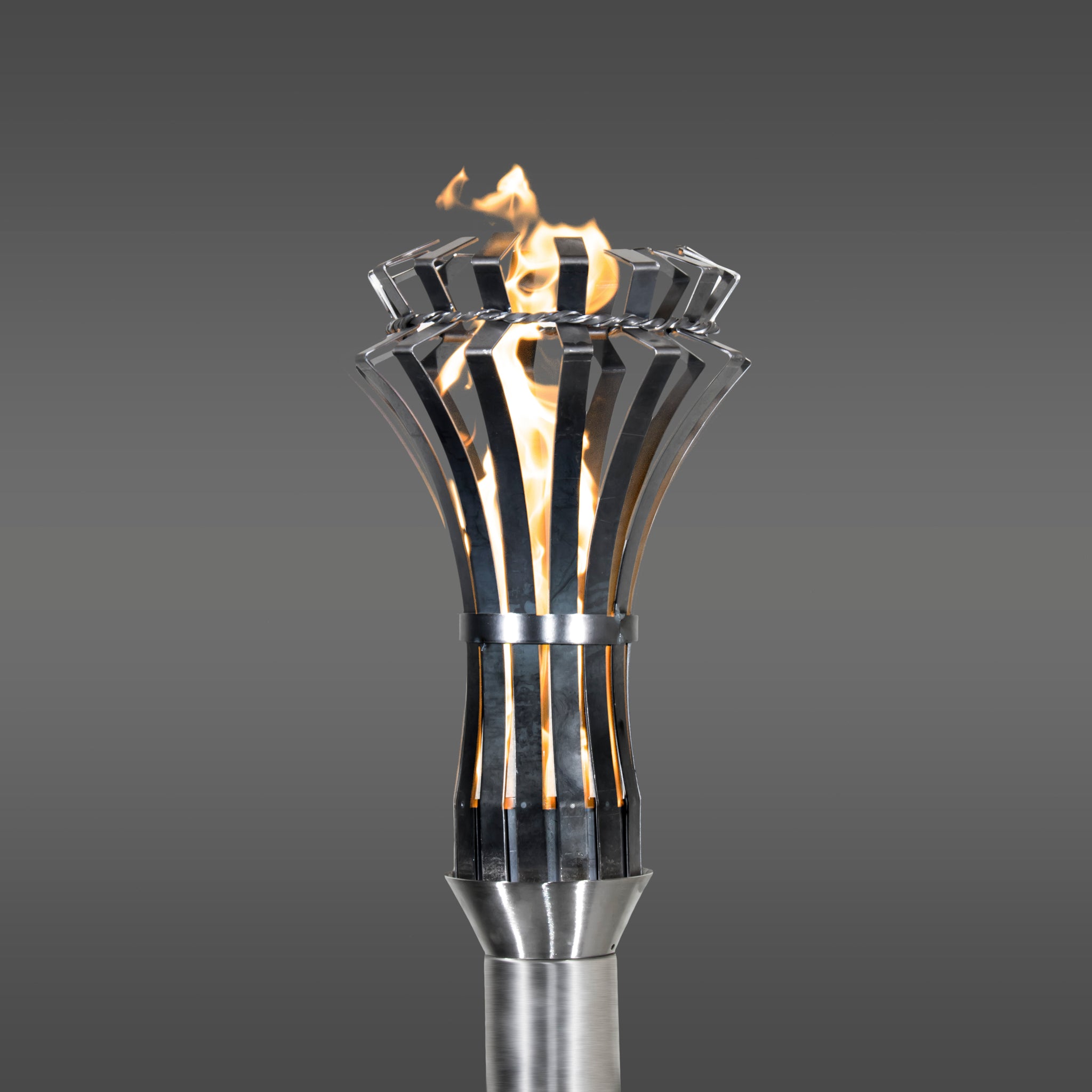 The Outdoor Plus " GOTHIC FIRE TORCH " Stainless Steel-OPT-TTM