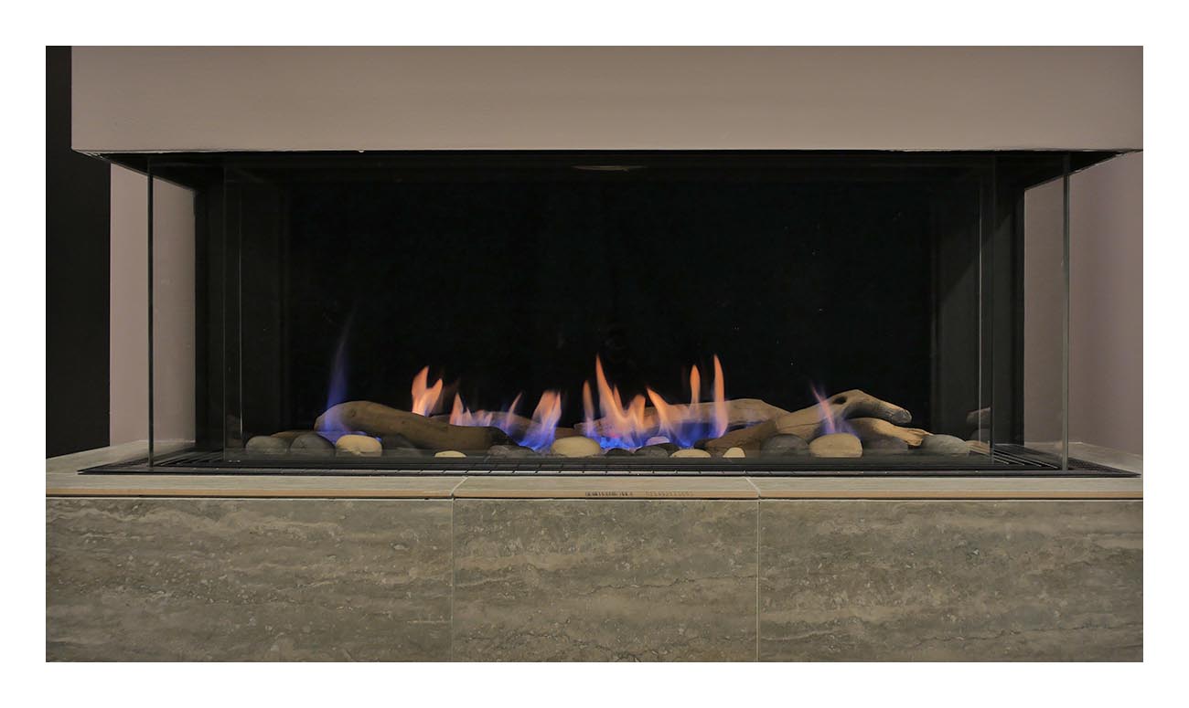 Sierra Flame Toscana – 3 Sided Peninsula Gas Fireplace-TOSCANA-38-NG