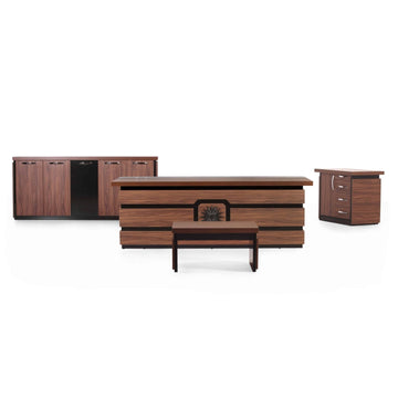 Casa Mare ARMA 79″ Modern Home & Office Furniture Desk Rustic Brown & Black ARMA-79WB-S
