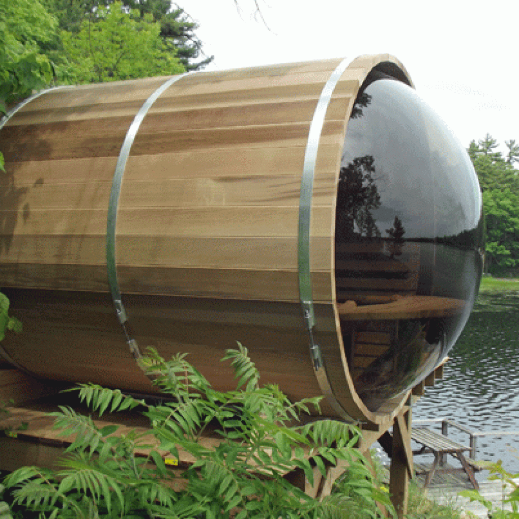 Leisurecraft Panoramic View Cedar Barrel Saunas