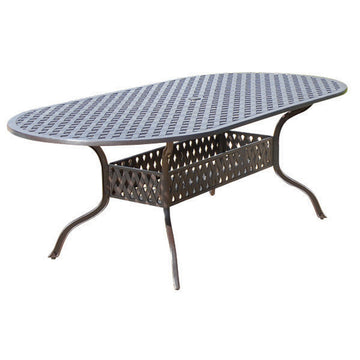 AFD Home Savannah Outdoor Aluminum Oval Dining Table 10311515