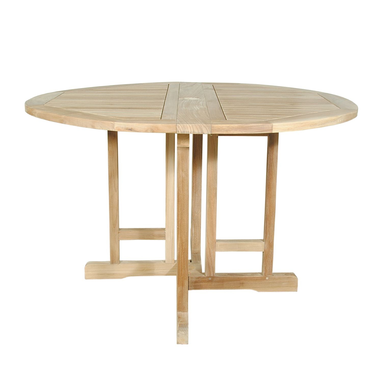 Anderson Teak Butterfly 47" Round Folding Table TBF-047BR