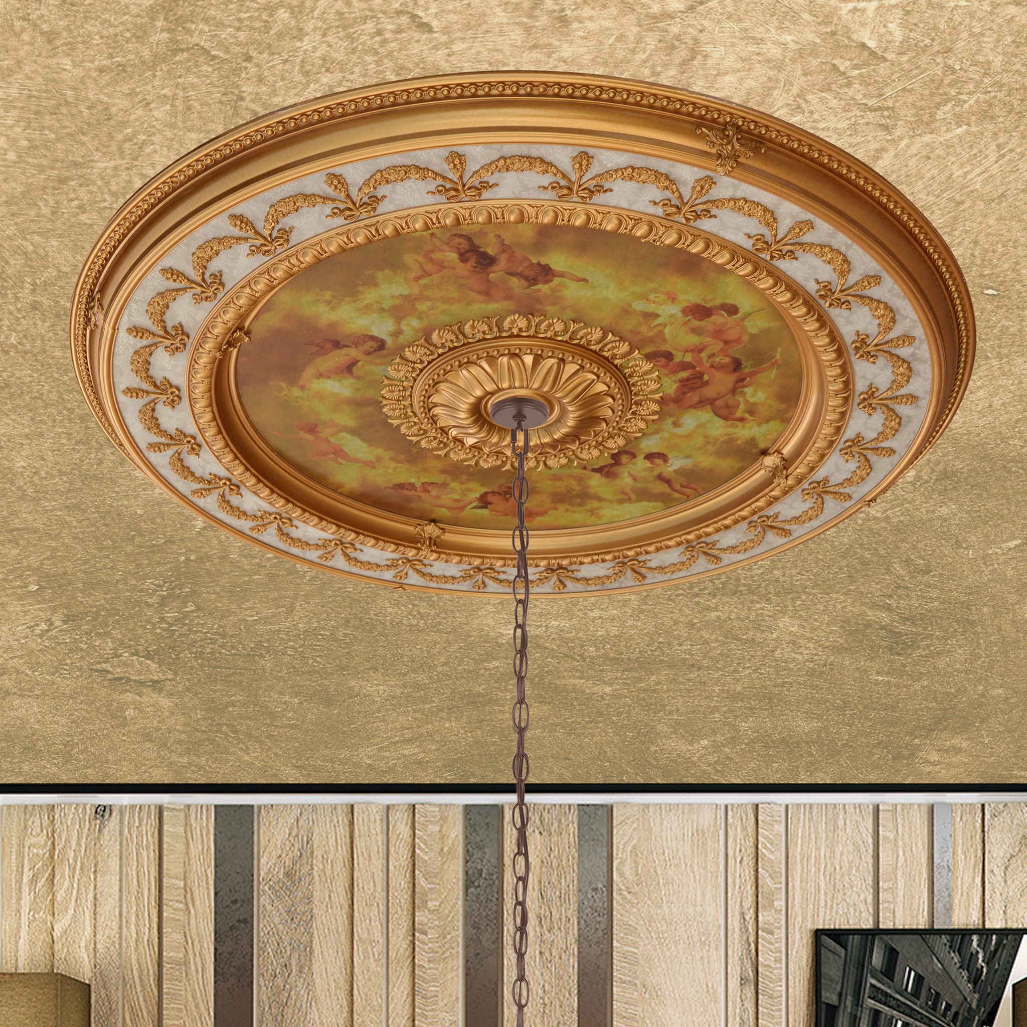 AFD Home Sistine Chapel Classical Round Chandelier Ceiling Medallion 63 10711826