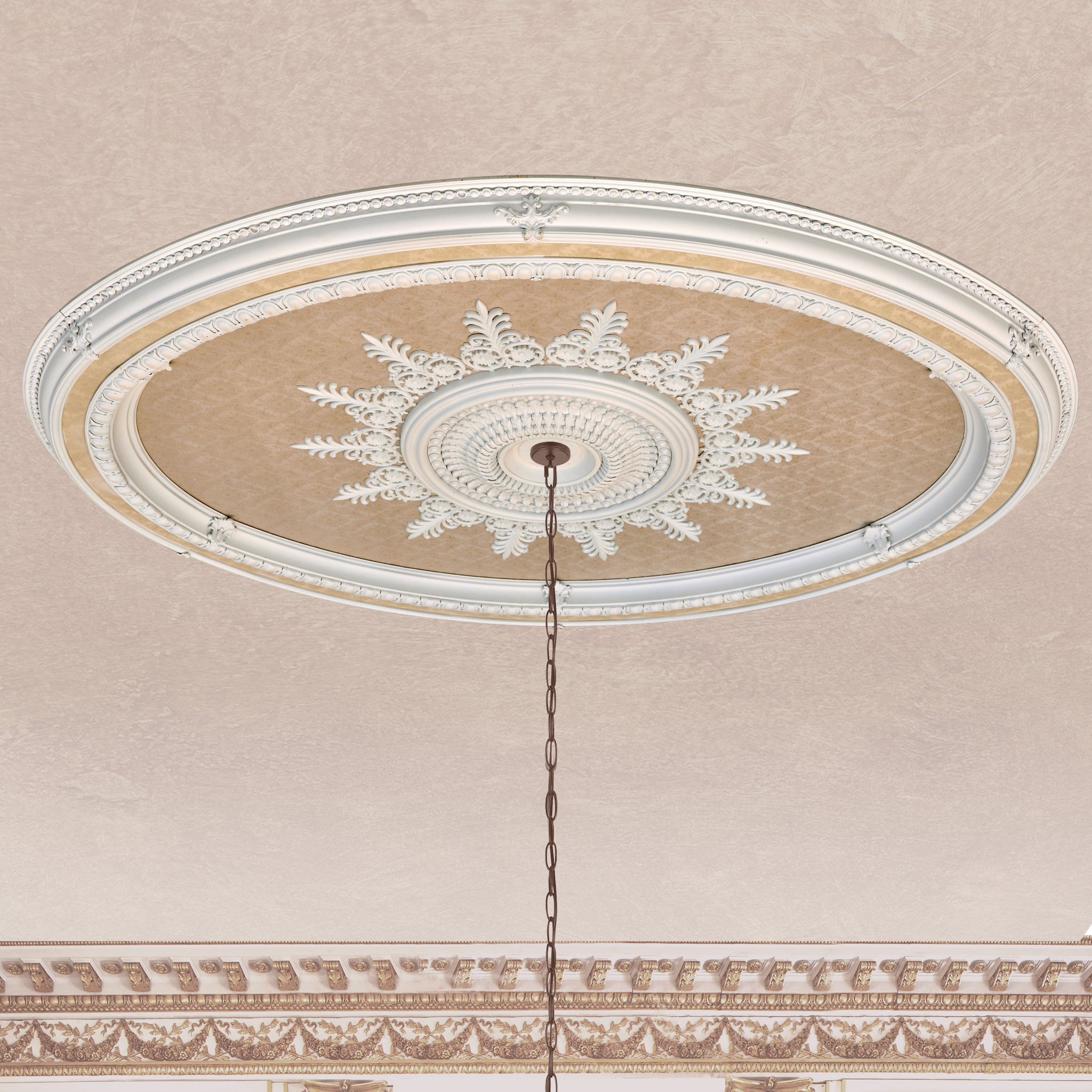AFD Home Blanco Oval Chandelier Ceiling Medallion 79 inches 10769340