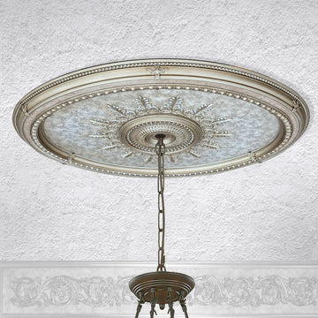 AFD Home Champagne Large Oval Ceiling Medallion 10782964