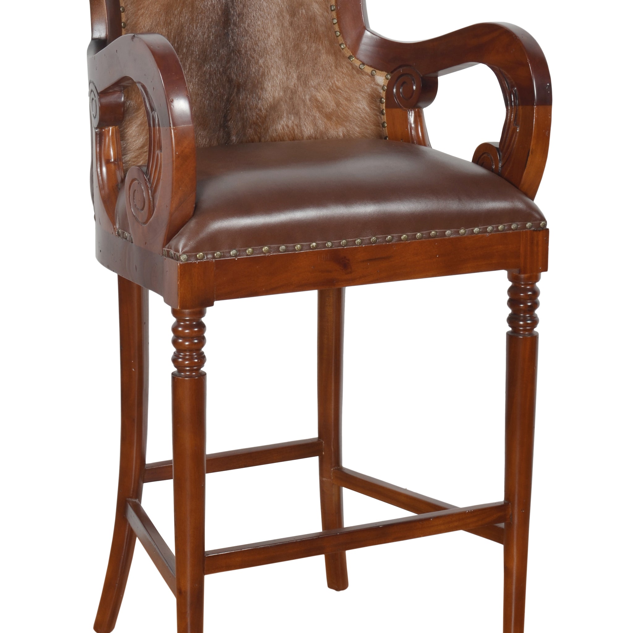 AFD Home French Lodge Fur Bar Stool VE 11090321