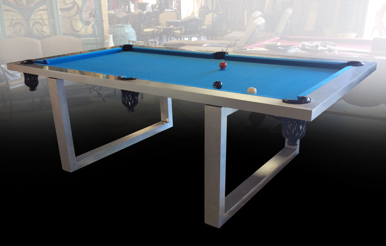 AFD Home New Modern Stainless Steel Pool Table Indoor/ Outdoor 11250793