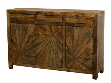 AFD Home Mango Wood Solid Parquet Sideboard Cabinet 61 Inches 12007352