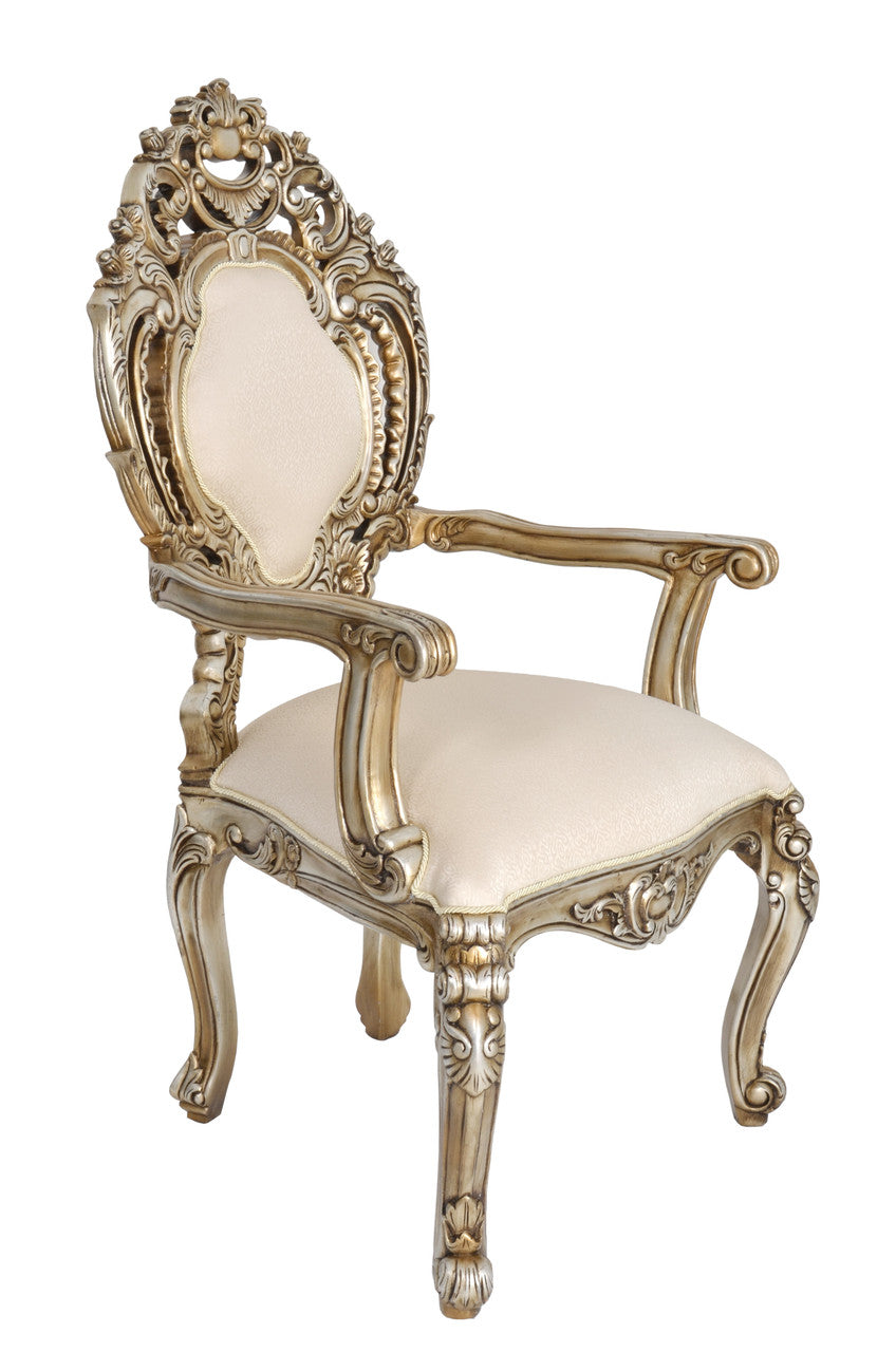 AFD Home Platine Rococo Dining Arm Chair 12011269