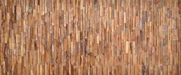 AFD Home Reclaimed Teak Rustic Mosaic Wall Panel 8 Ft 12019454