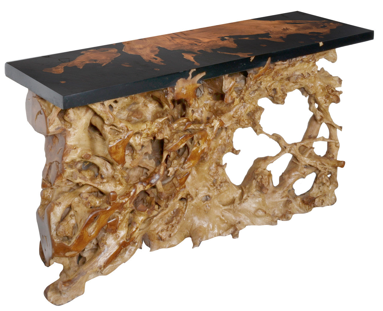 AFD Home Teak Root Console Black Resin 12019749