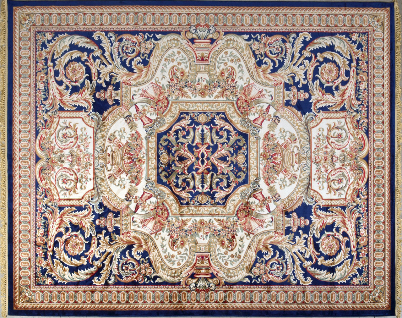 AFD Home Royal Aubusson Black Blue And Ivory 10x14 12020143
