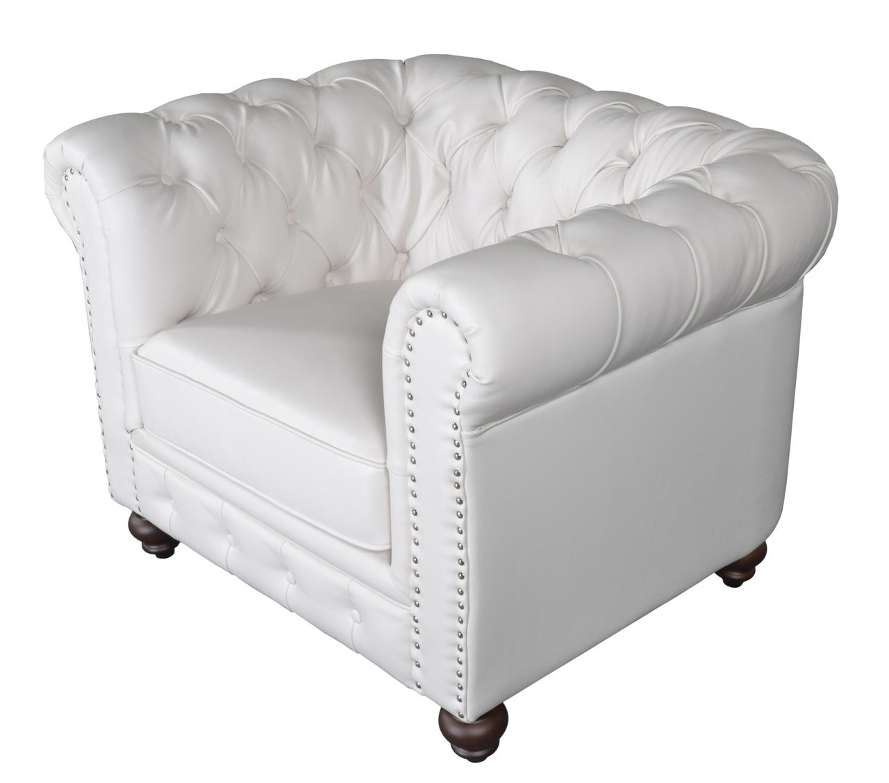 AFD Home Classic Chesterfield White Chair 12020360