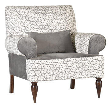 AFD Home Beige and Taupe Theros Chair with pillow 12020901