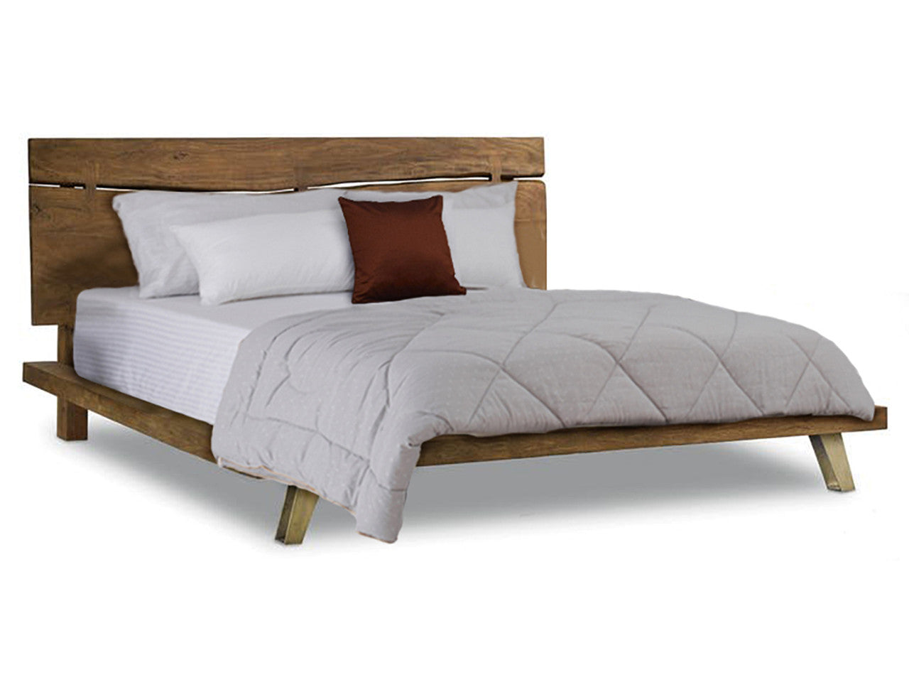 AFD Home Mountain Studio Modern Rustic Live Edge Plank King Bed 12021014