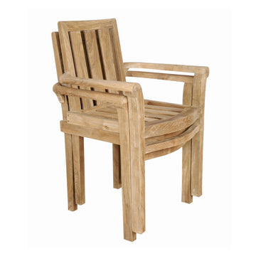 Anderson Teak Classic Stackable Armchair (Fully Built & 4 pcs in a box) CHS-011A