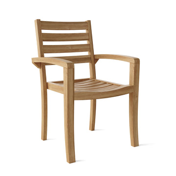 Anderson Teak Catalina Stackable Armchair (Fully Built & 4 pcs in a box) CHS-033