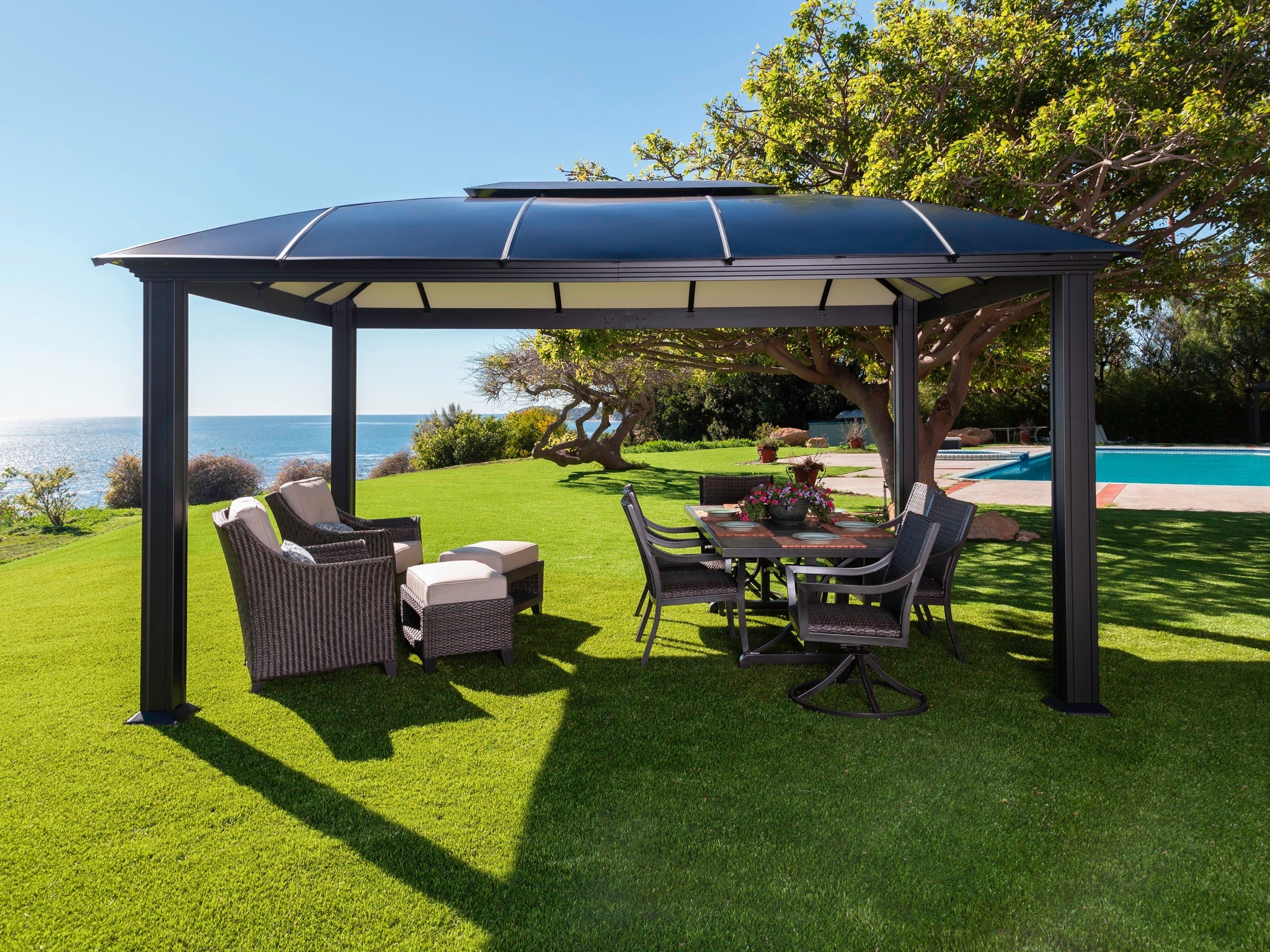 Paragon Outdoor Cambridge Hard Top Gazebo - Thumbnail 2