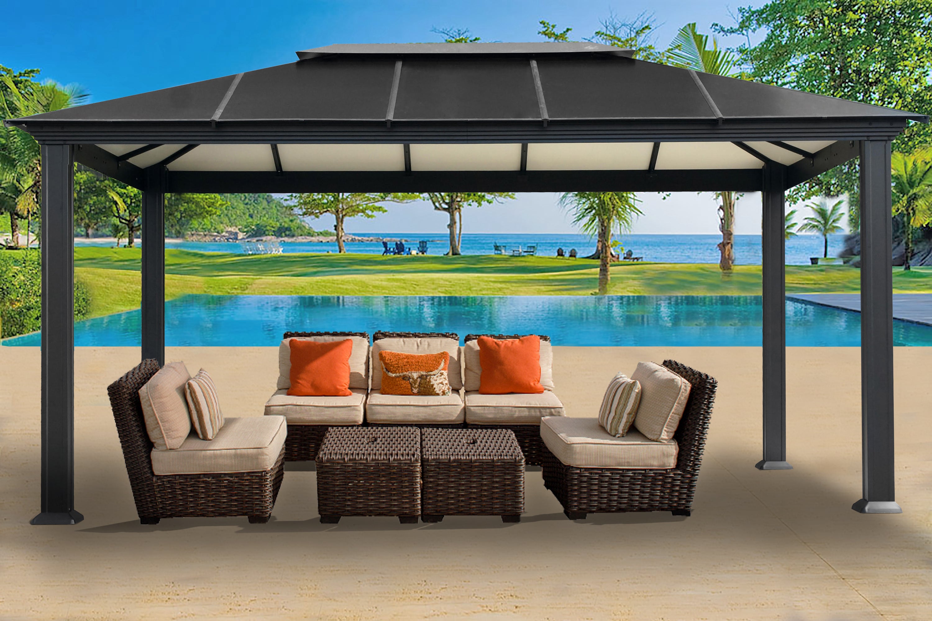 Paragon Outdoor Santa Monica Hard Top Gazebo GZ3