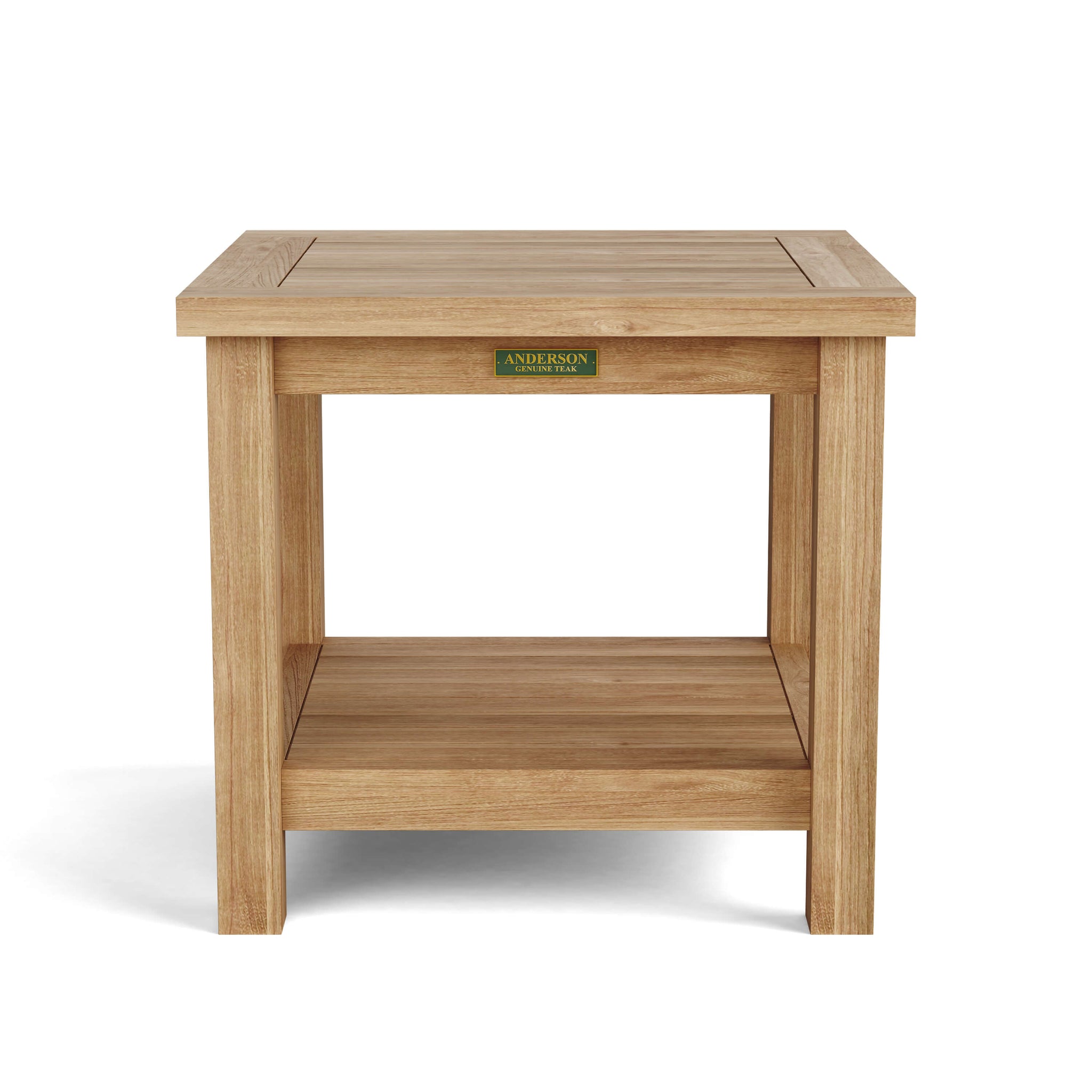 Anderson Teak 22" Square 2-Tier Side Table TB-222S