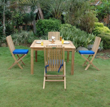 Anderson Teak Windsor Comfort Chair 7-Pieces Folding Dining Set (Set-105A)